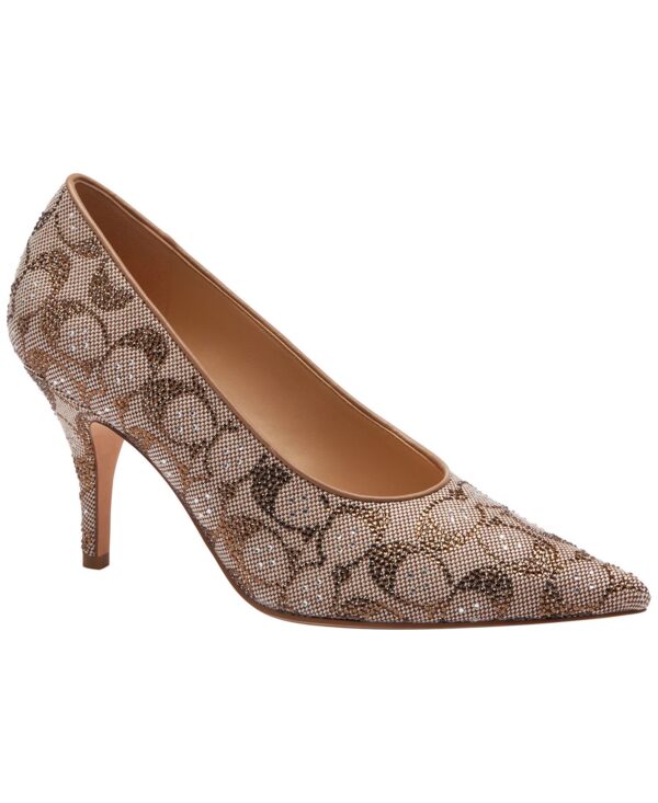 Women's Daisy Crystal Signature Jacquard Pumps