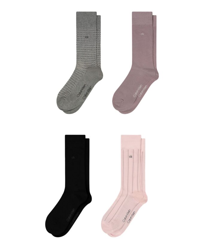 Men's Cotton Dress Crew Socks, 4-Pack