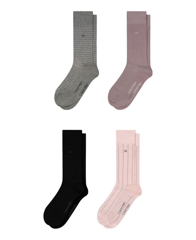 Men's Cotton Dress Crew Socks, 4-Pack