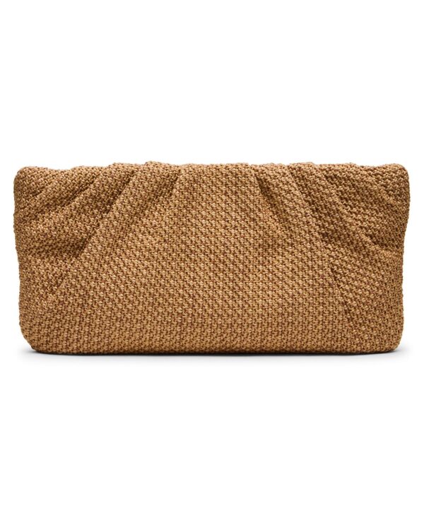 Palomaa Pleated Small Raffia Clutch