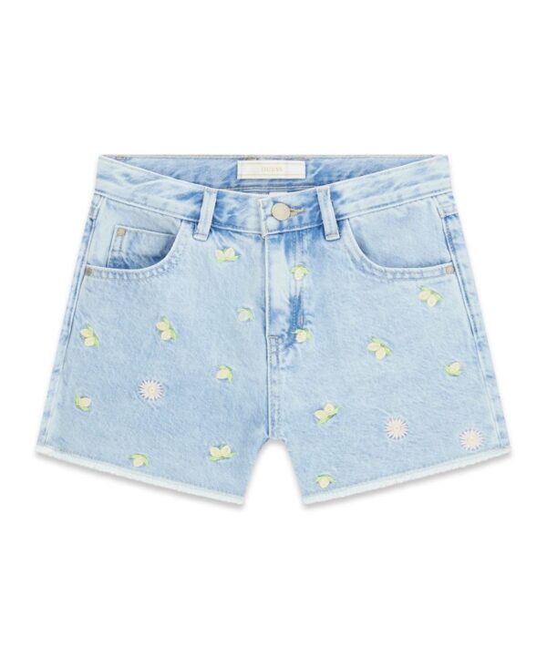 Girls' 7-16 Denim Embroidered Shorts