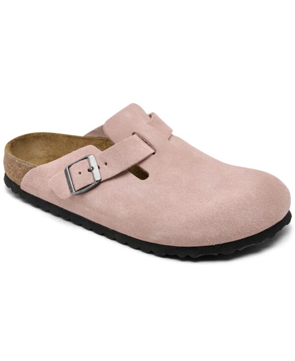 Women's Boston Suede Leather Casual Clogs from Finish Line