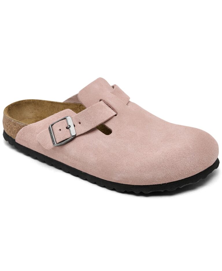 Women's Boston Suede Leather Casual Clogs from Finish Line