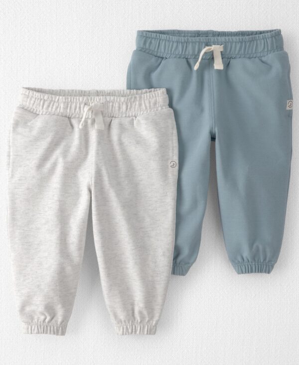 Little Planet by Carter’s Baby Boys' or Girls' Little Planet Organic Cotton French Terry Sweatpants, 2-Pack