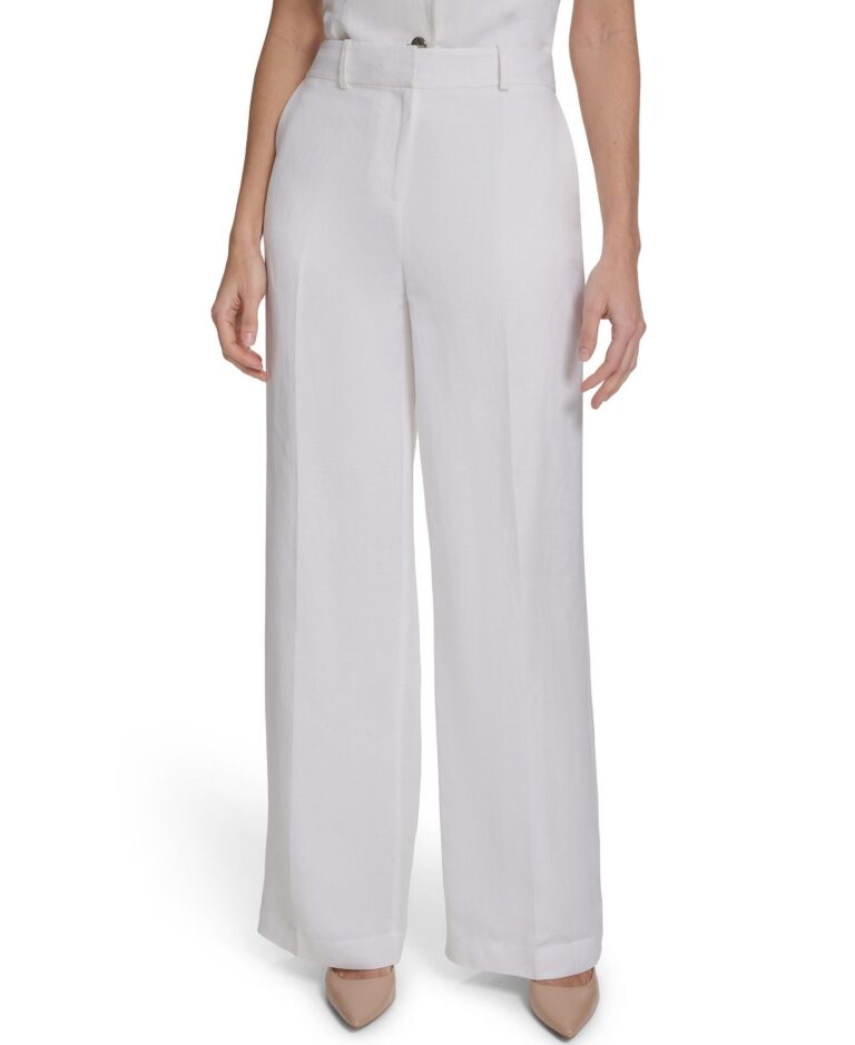 Women's Wide-Leg Mid-Rise Pants