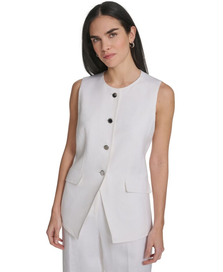 Women's Button-Front Vest Jacket