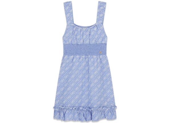 Girls' 7-16 Embroidered Oxford Tank Dress
