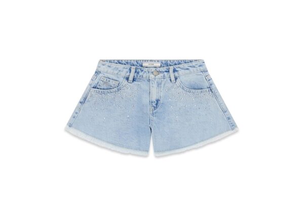 Girls' 7-16 Rhinestone Denim Shorts