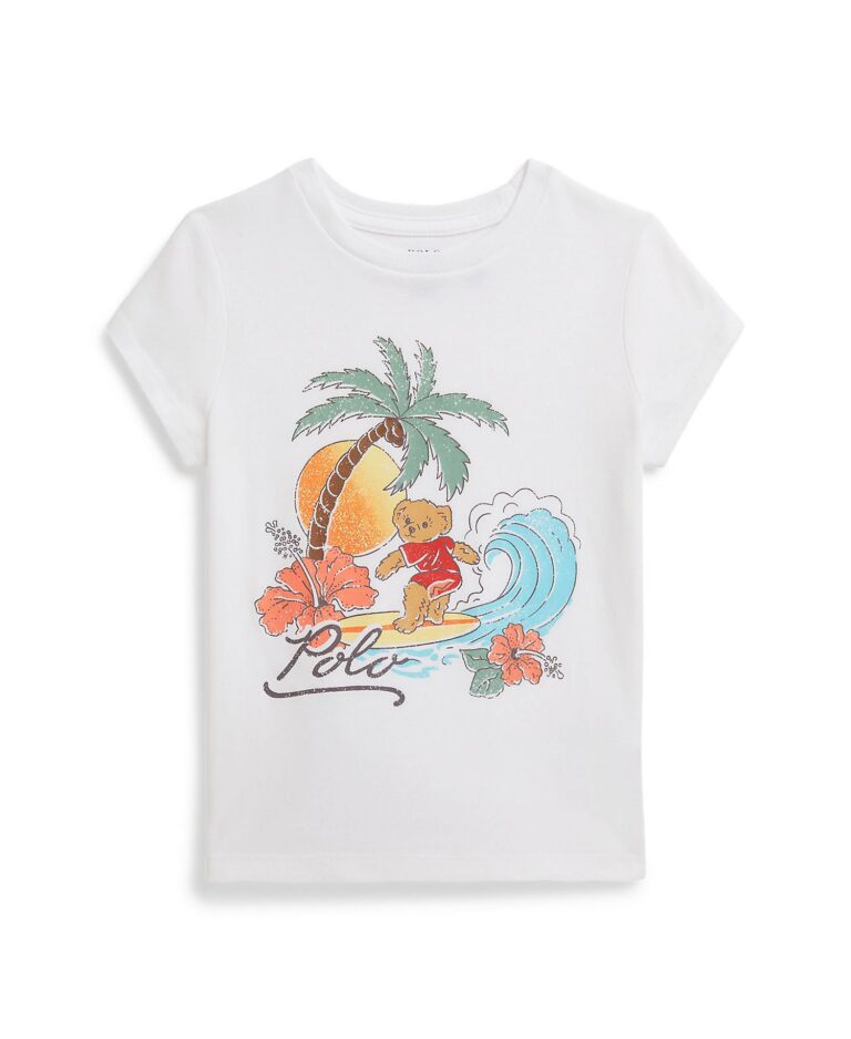 Girls' 2T-6X Polo Bear Cotton Jersey T-Shirt