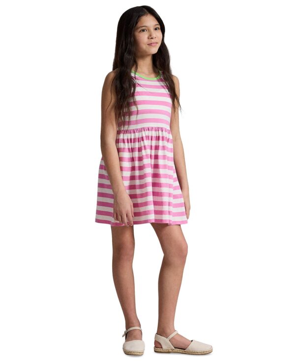 Girls' 7-16 Striped Cotton Jersey Dress