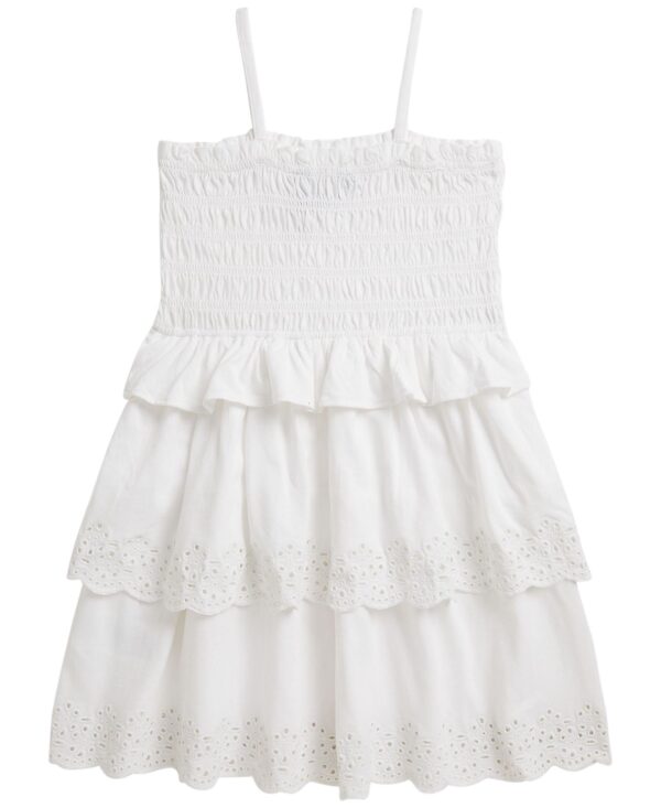 Girls' 2T-6X Smocked Cotton Jersey Dress