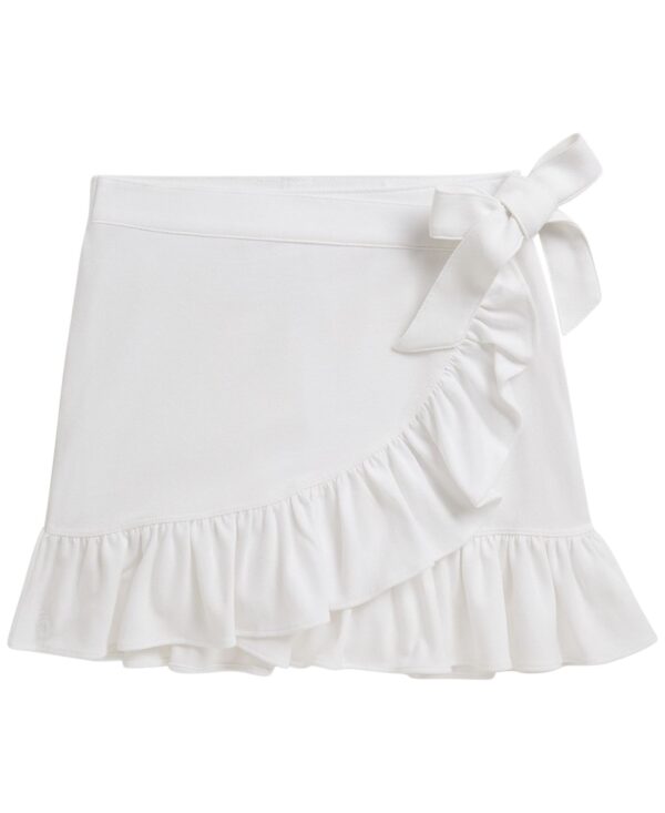 Girls' 7-16 Ruffled Stretch Mesh Wrap Skort