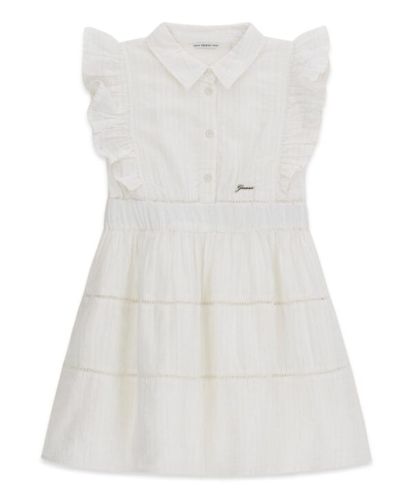 Girls' 7-16 Lurex Jacquard Muslin Dress