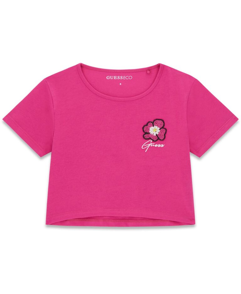 Girls' 7-16 Embroidered Short-Sleeve T-Shirt