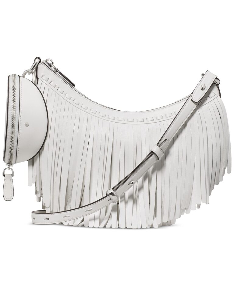 Duo Small Leather Fringe Crossbody Handbag