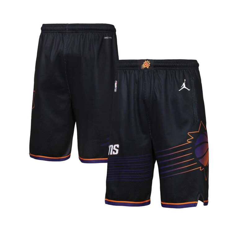 Big Boys and Girls Black Phoenix Suns Statement Edition Swingman Dri-FIT Shorts
