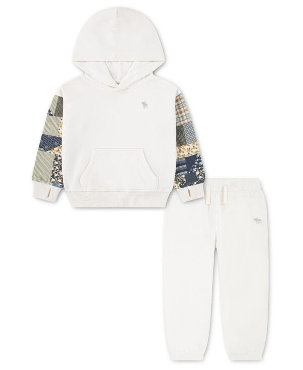 Boys' Essentials Patchwork Hoodie and Pants, 2-Piece Set