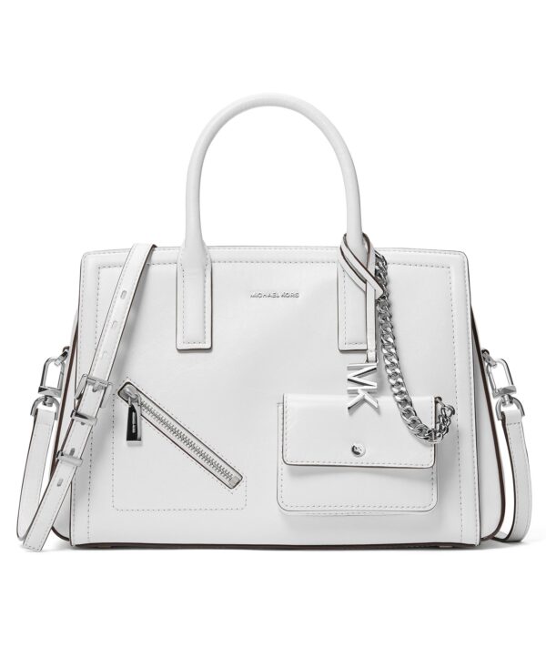 MICHAEL Laila Medium Center Zip Satchel Handbag