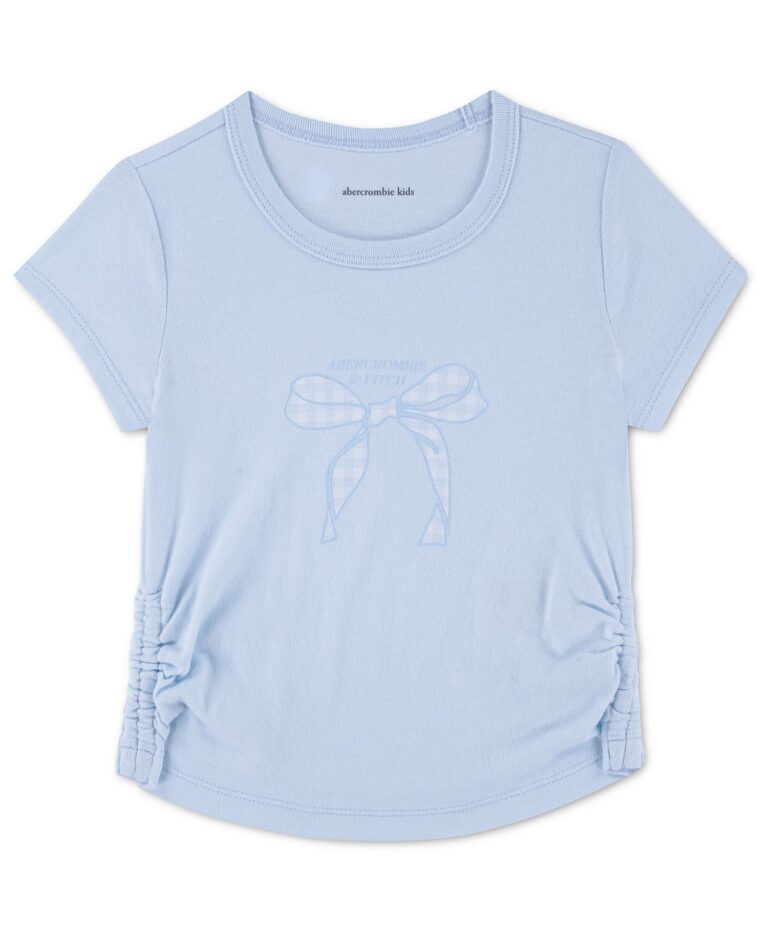 Toddler Girls' 2T-5T Gingham Bow Classic Short-Sleeve T-shirt