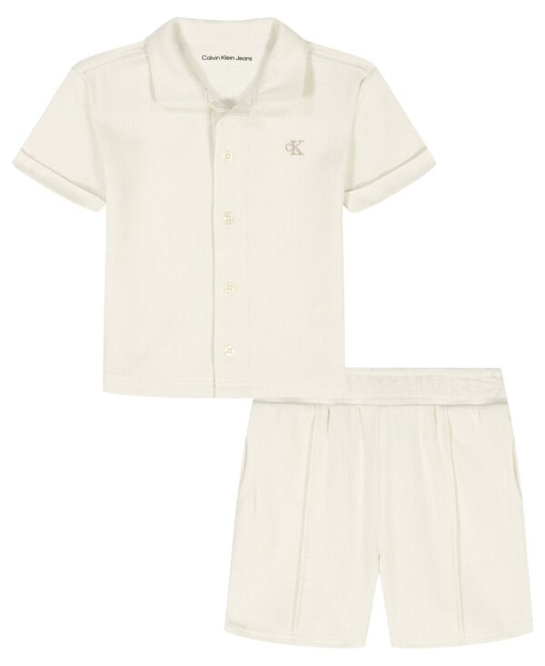 Toddler and Little Boys' 2T-7 Novelty Knit Shirt and Shorts, 2-Piece Set