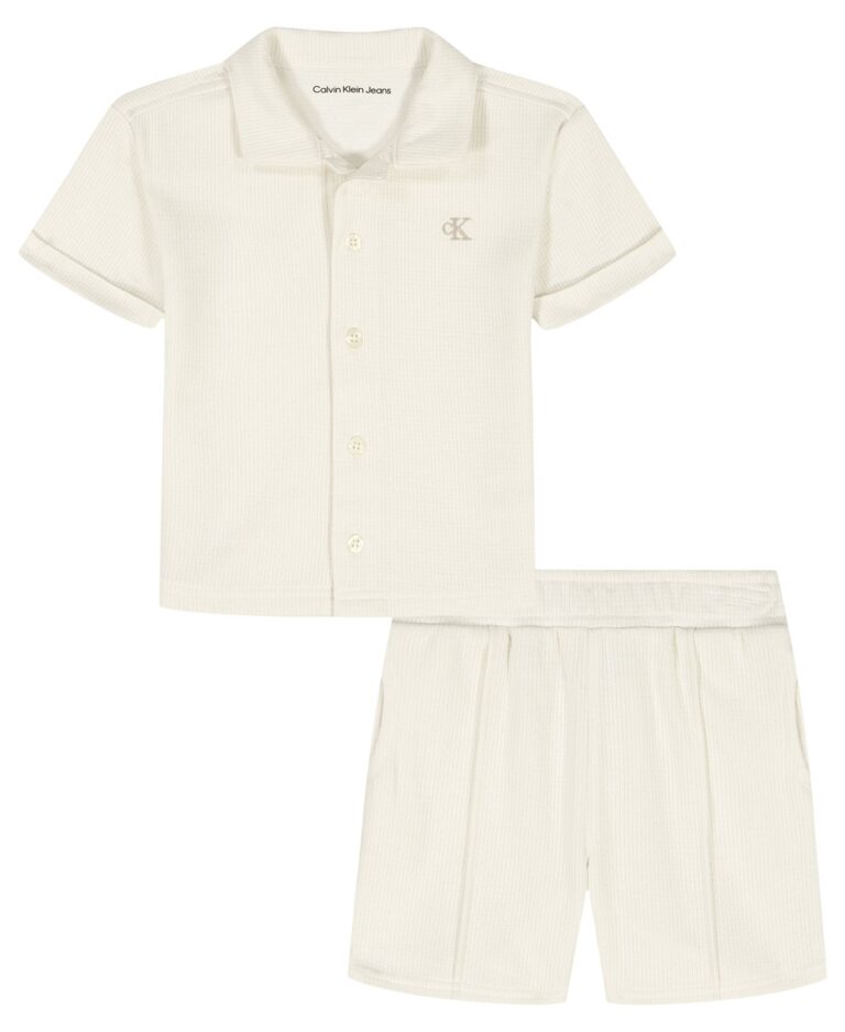 Toddler and Little Boys' 2T-7 Novelty Knit Shirt and Shorts, 2-Piece Set