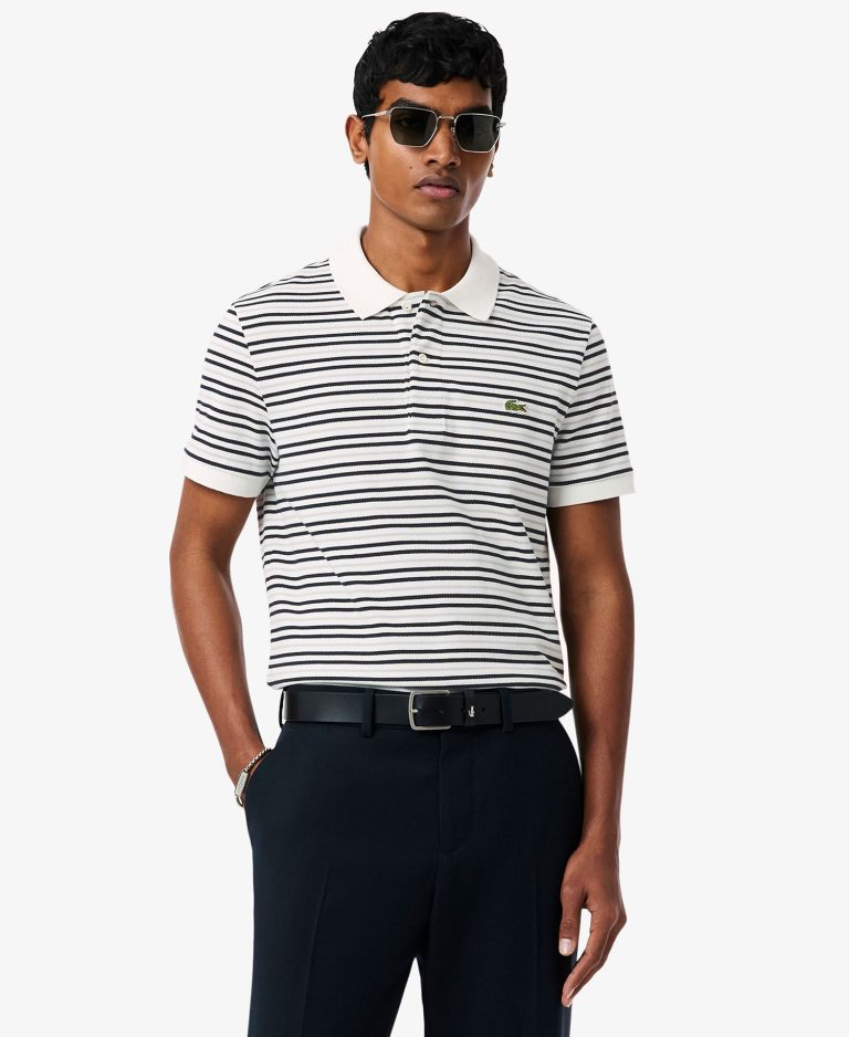 Men's Classic-Fit Striped Pique Polo Shirt