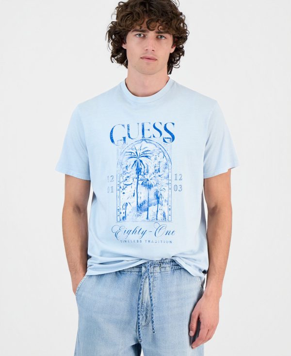 Men's Coastal City Cotton Graphic Crewneck T-Shirt