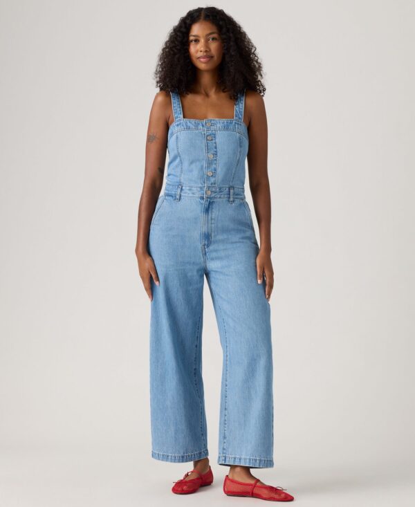 Women's Drea Square Neck Button-Front Jumpsuit