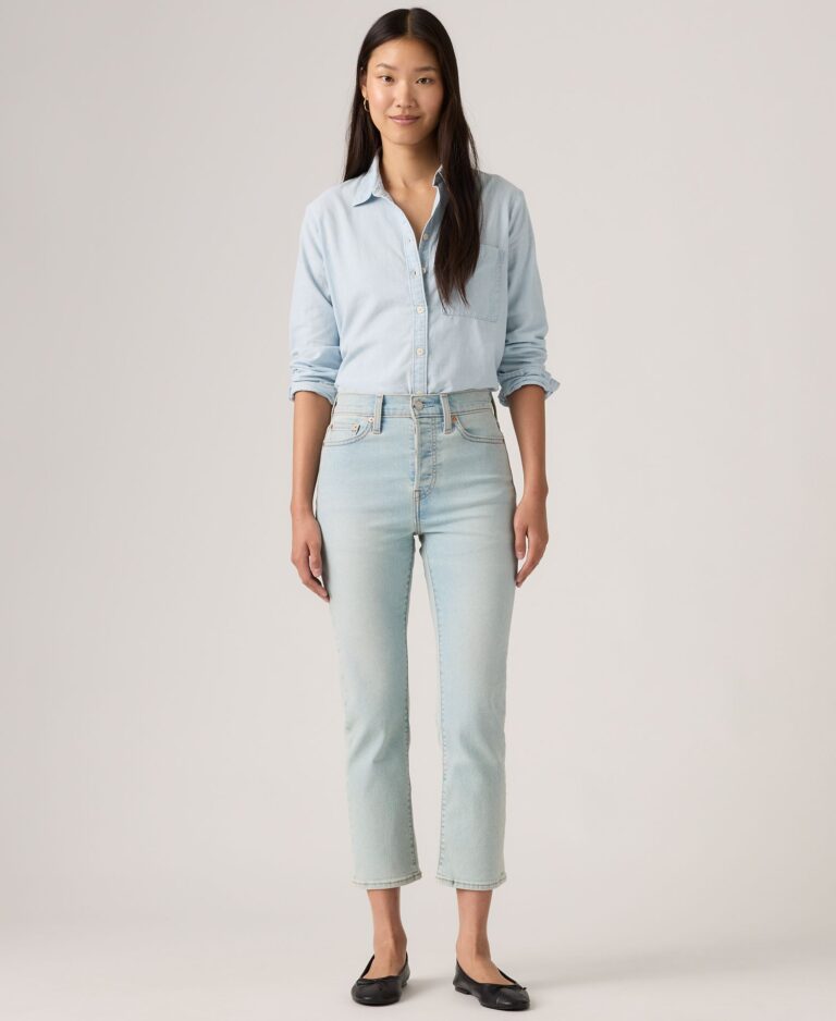 Women's Wedgie Straight-Leg High-Rise Cropped Jeans