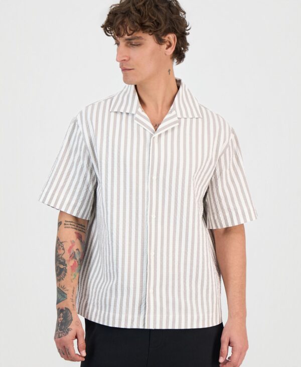 Espino Cotton-Blend Striped Button Shirt