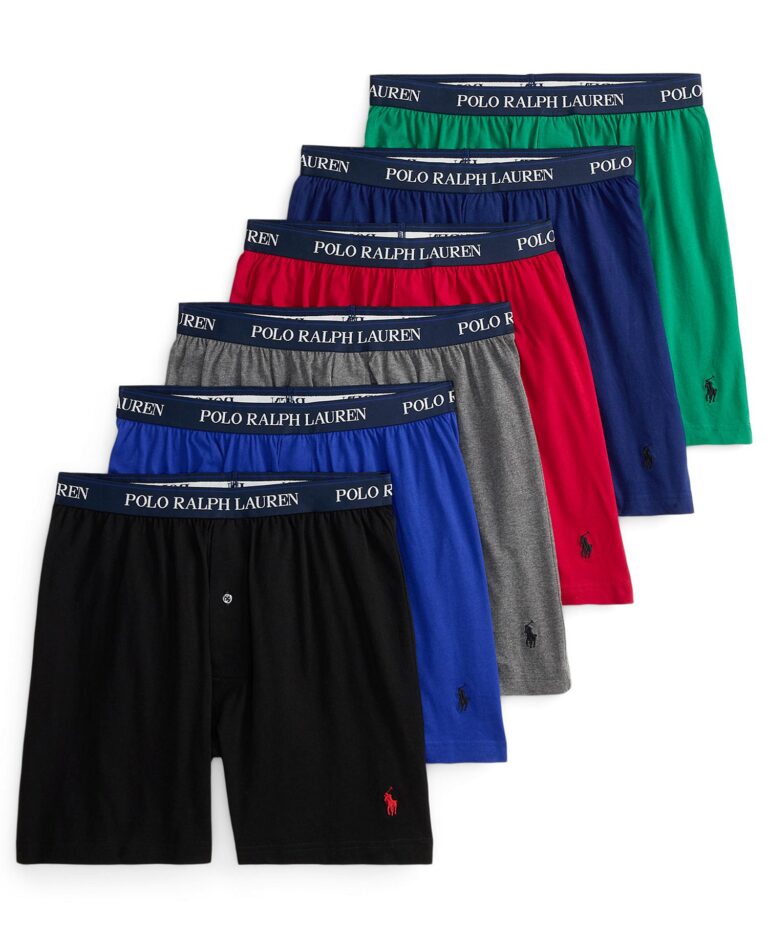 Men's Classic Fit Knit Boxers, 5+1 Bonus Pack