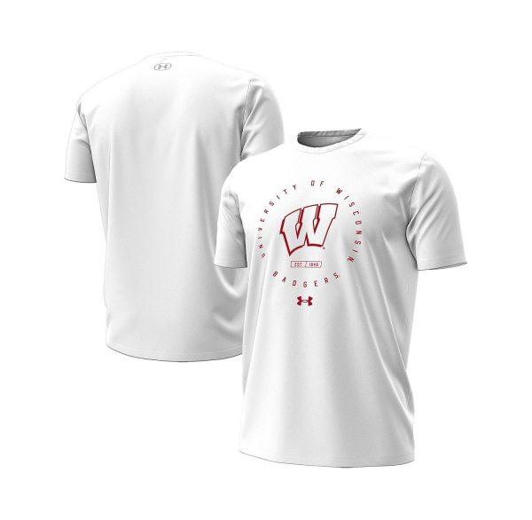 Men's Wisconsin Badgers White Out HeatGear T-Shirt
