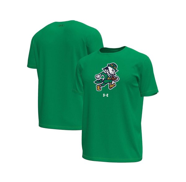 Men's Kelly Green Notre Dame Fighting Irish Sporting Leprechaun Tech Stretch T-Shirt