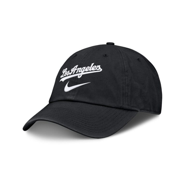 Men's Black Los Angeles Dodgers Primetime Club Adjustable Hat