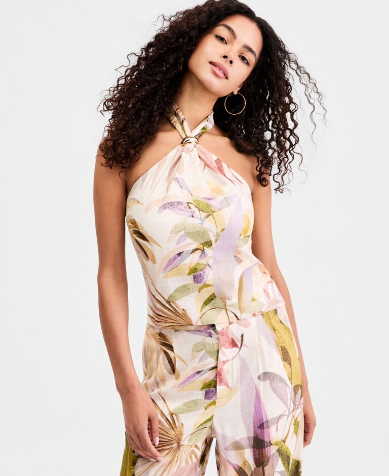 Women's Kiara Printed Sleeveless Halter Top