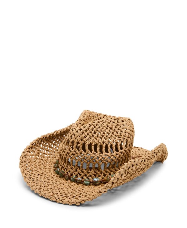 Beaded Trim Western Hat