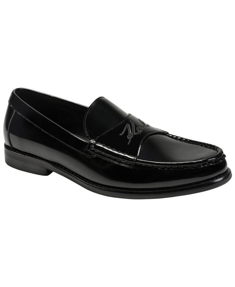 Men's Embroidered Logo Slip-On Loafers