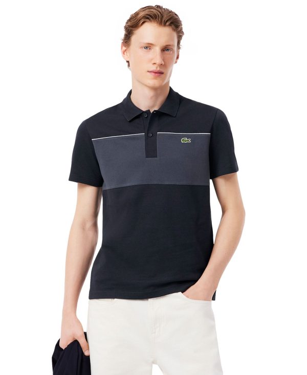 Men's Regular-Fit Color-Block Polo Shirt