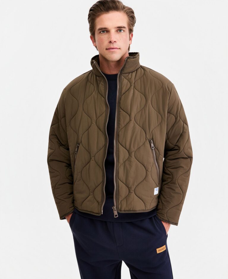Men's Quilted Long-Sleeve Jacket