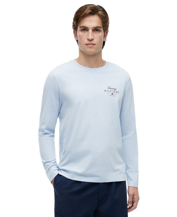 Men's Script Stack Logo Regular-Fit Long-Sleeve T-Shirt
