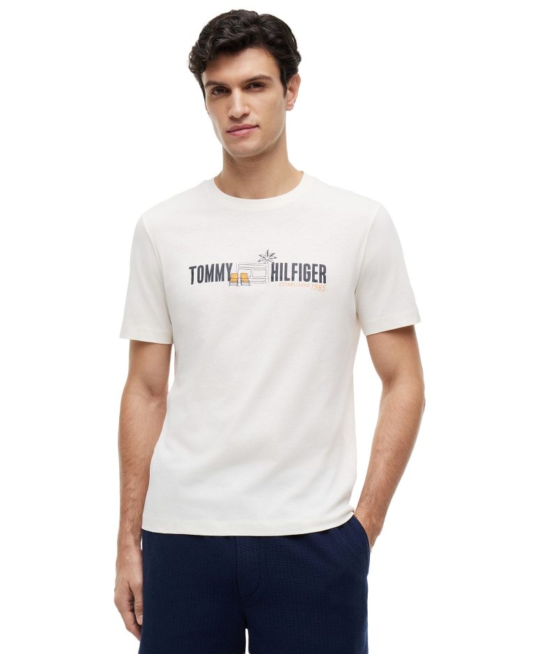 Men's Summer Chest Graphic Regular-Fit T-Shirt