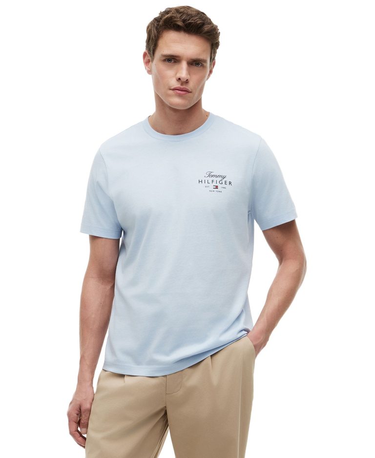 Men's Script Stack Logo Regular-Fit T-Shirt