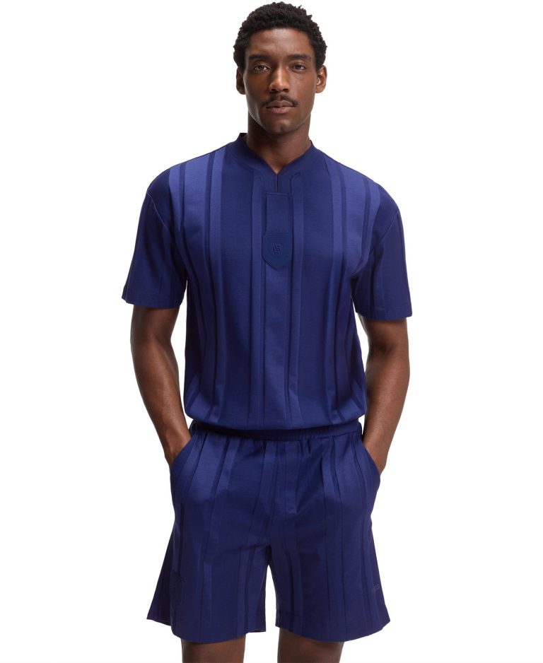 Men's Cotton Textured-Stripe T-Shirt