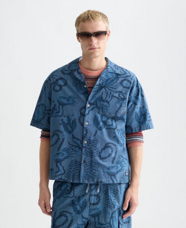 Men's Chambray Printed Shirt