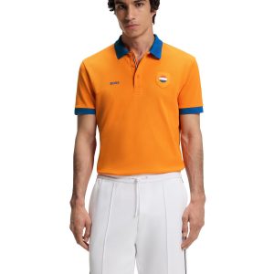 Men's Paddy Netherlands Country Flag Trim Polo Shirt