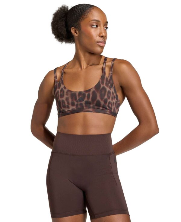 Women's Optime Leopard Strappy Light Support Bra