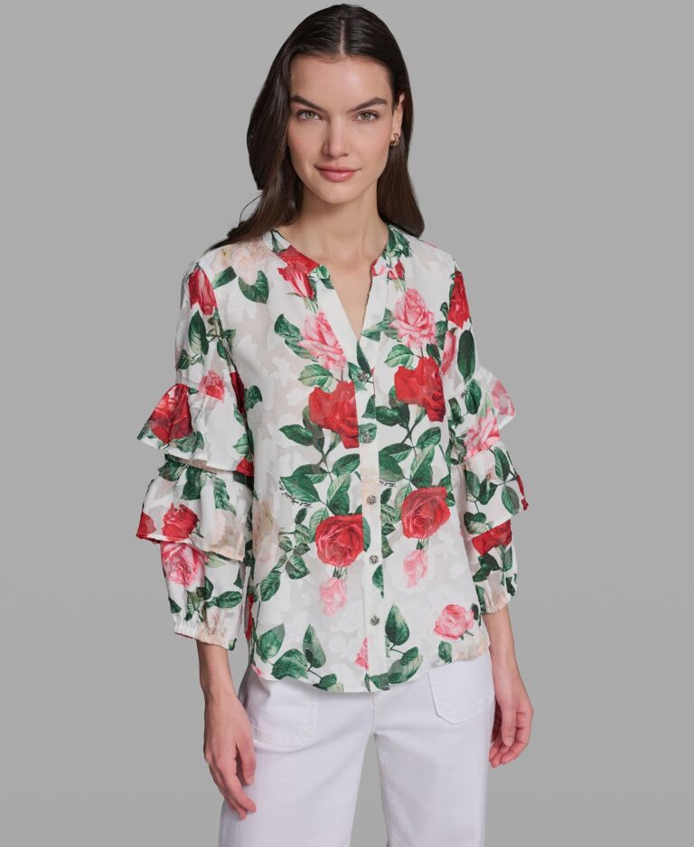Women's Printed Long-Sleeve Top
