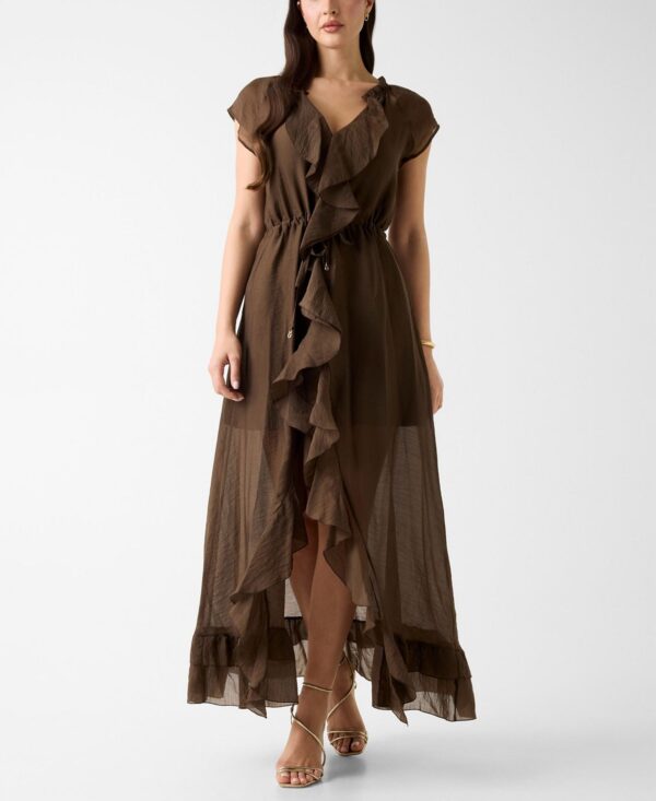 Women's Short-Sleeve Maelys Ruffled V-Neck Dress