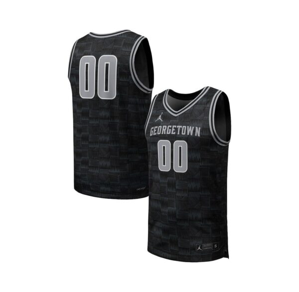 Men's 00 Black Georgetown Hoyas Replica Basketball Jersey