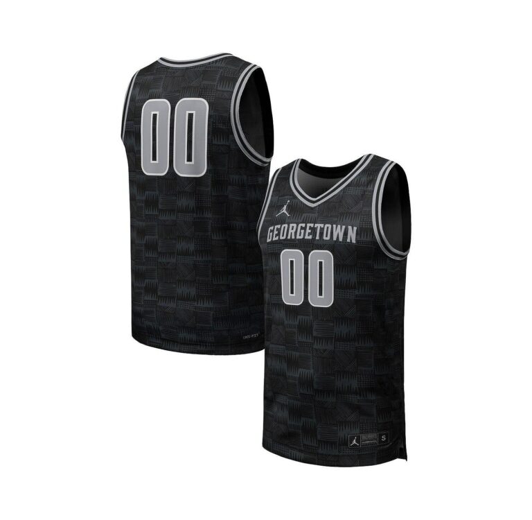 Men's 00 Black Georgetown Hoyas Replica Basketball Jersey